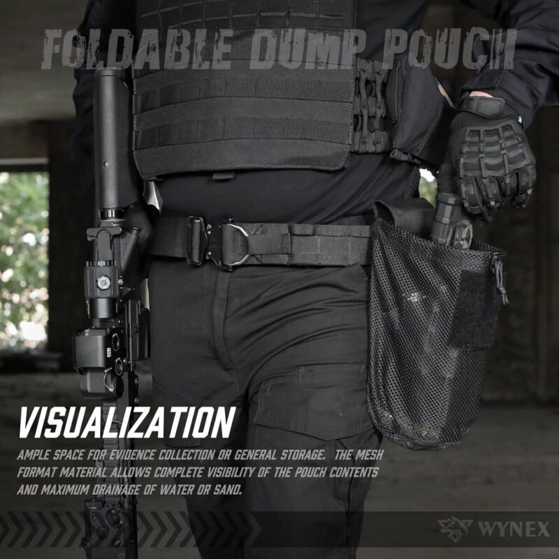 WYNEX Tactical Molle Dump Pouch,Roll-Up Drawstring Magazine Utility Pouch Folding Dump Bag