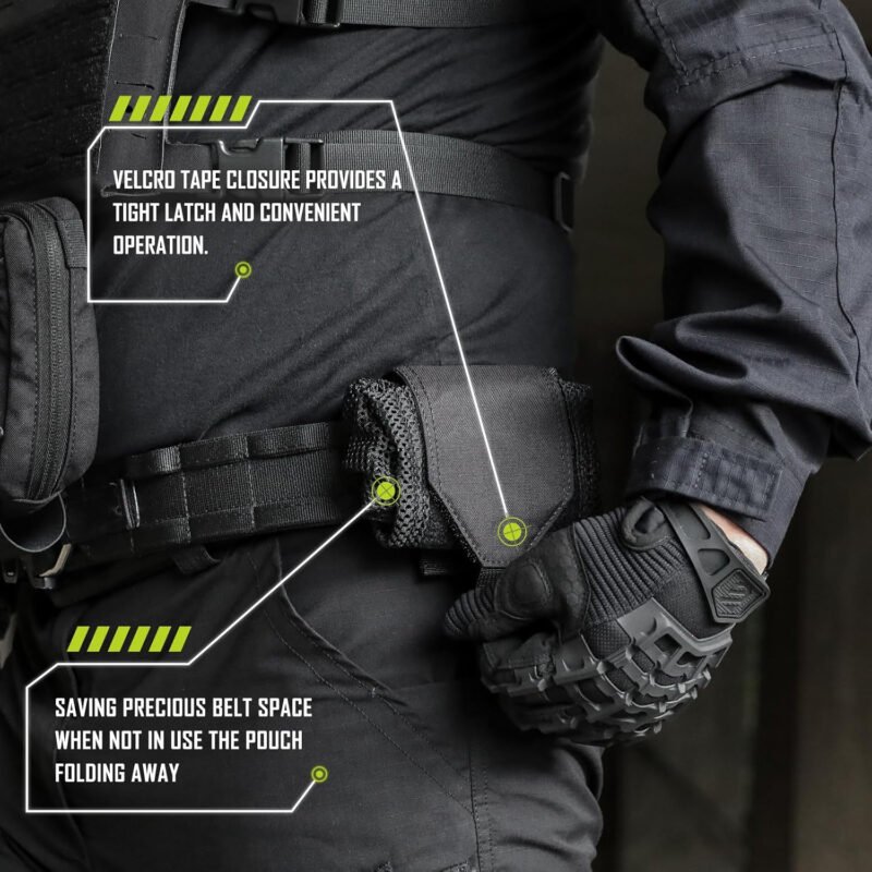 WYNEX Tactical Molle Dump Pouch,Roll-Up Drawstring Magazine Utility Pouch Folding Dump Bag