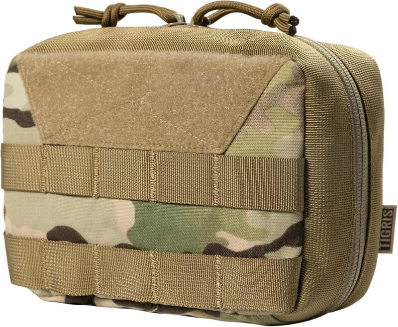 OneTigris MOLLE Pouch, Tactical Admin Pouch Belt EDC Tool Organizer Zippered Utility Waist