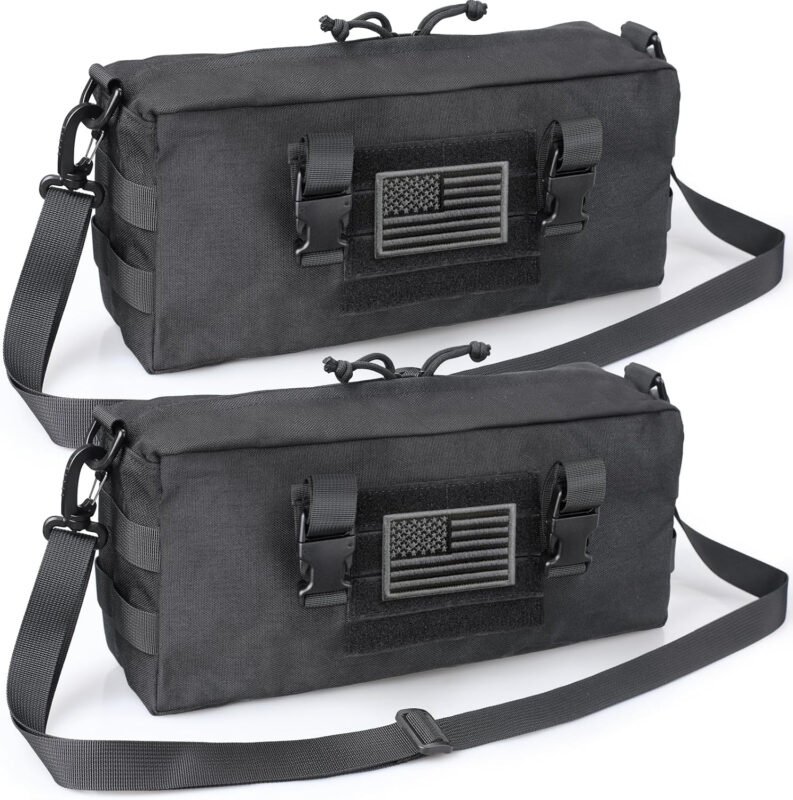 WYNEX Tactical Increment Molle Pouch, Vertical EDC Utility Pouches Sling Bag Military Multi-Purpose Large Capacity with Shoulder Strap Modular Design