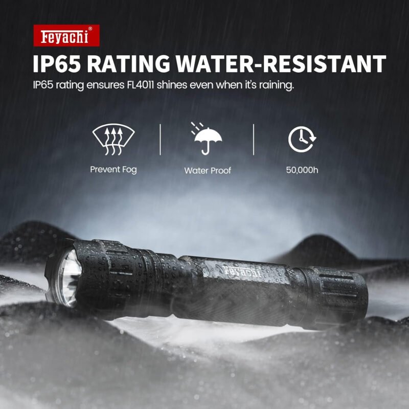 Feyachi Tactical Flashlight 1200 Lumen Matte Black LED Weapon Light with Mlok/Picatinny Flashlight Mount and Pressure Switch Included
