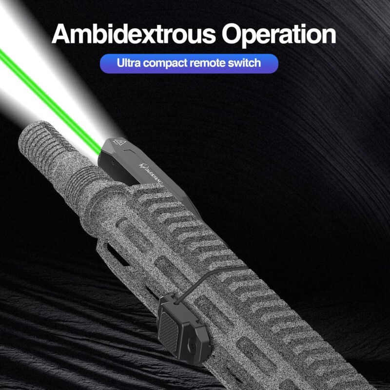 DARKFANG Mlok Tactical Flashlight and Laser Combo for Rifle, 1450 Lumen Weapon Light with Removeable Pressure Switch