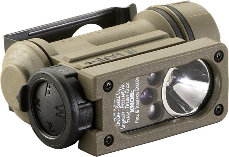 Streamlight 14512 Sidewinder 47 Lumens Compact II Military Model Angle Head Flashlight, Headstrap and Helmet Mount Kit