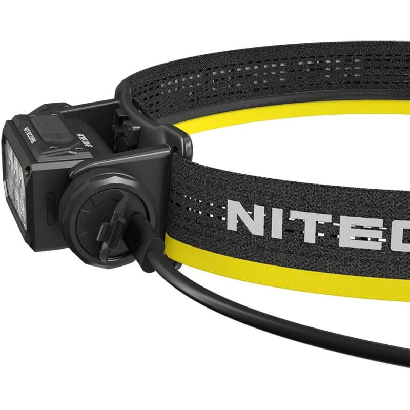 Nitecore HC65 UHE Headlamp, 2000 Lumen Heavy Duty Metal, USB-C Rechargeable with White, Red, and Reading Lights for Camping, Hiking, Hunting, and Industrial Works with LumenTac Organizer (Black)