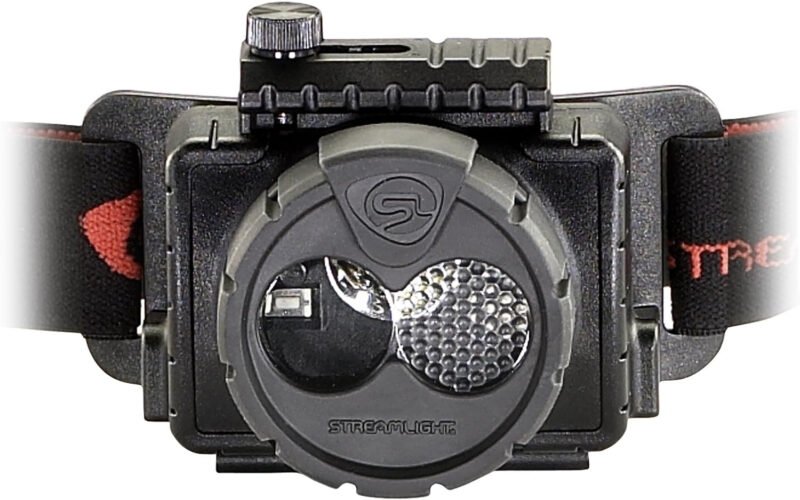 Streamlight 61601 Double Clutch USB 125-Lumen Multi-Fuel LED Headlamp with Elastic Head Strap, Rubber Hard Hat Strap, and USB Cable, Black