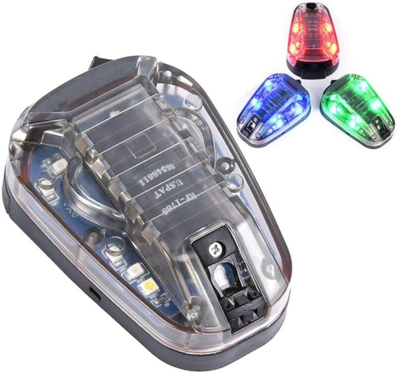 Tactical Helmet Light Signal Light with LED + IR/Strobe Military IFF Helmet Light Flashlight Survival Signal Light for Outdoor Sports