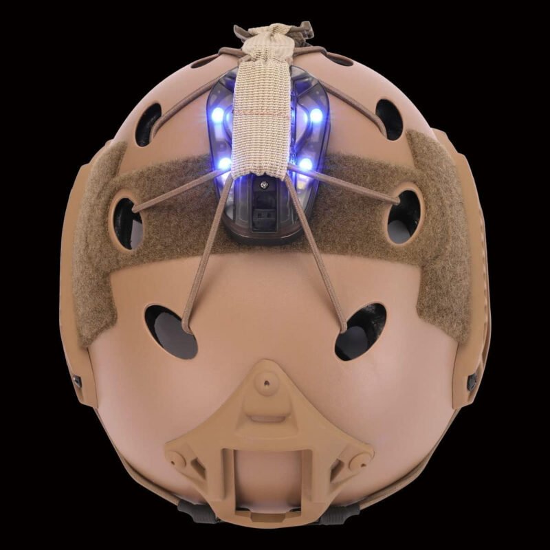 Tactical Helmet Light – Survival Signal & Military ID Light with IR & Visible LED Helmet Strobe for Outdoor Sports