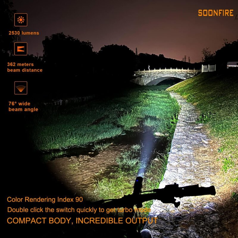 MX77 Military Grade Tactical Flashlight, High 2530 Lumen Police Flashlight with Holster, Long 362 Mters Throw, for Outdoor Rescue, Searching, Hiking and Law Enforcement Flashlights
