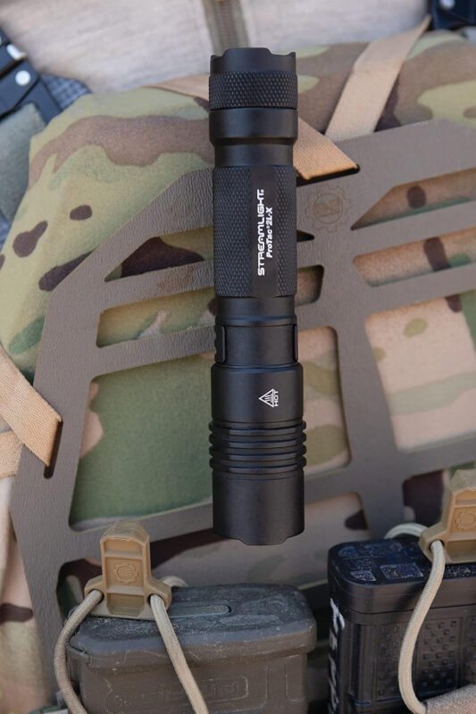 Streamlight 88062 ProTac 2L-X 500-Lumen EDC High Performance Multi-Fuel Tactical Flashlight, Includes CR123A Batteries, Holster, and Clip, Clear Retail Packaging, Black