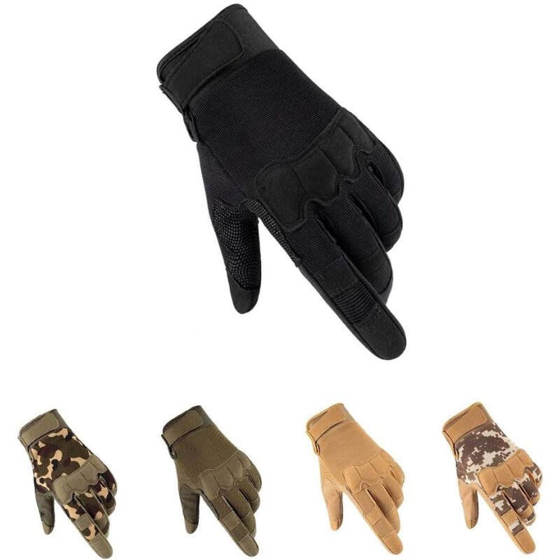 HYCOPROT Full Finger Gloves, Touch Screen Knuckle Protective Breathable Lightweight Outdoor Gloves
