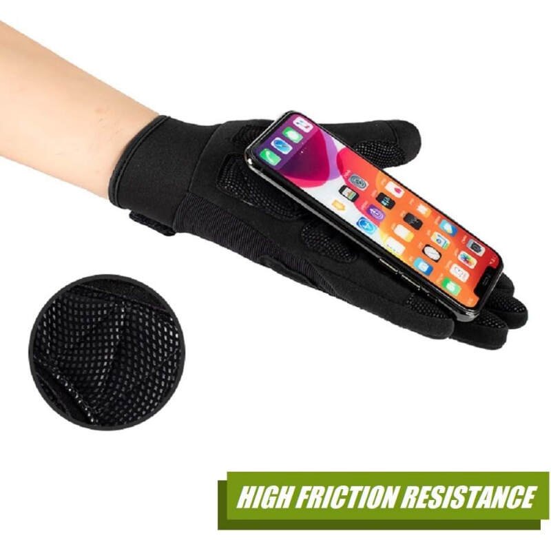 HYCOPROT Full Finger Gloves, Touch Screen Knuckle Protective Breathable Lightweight Outdoor Gloves