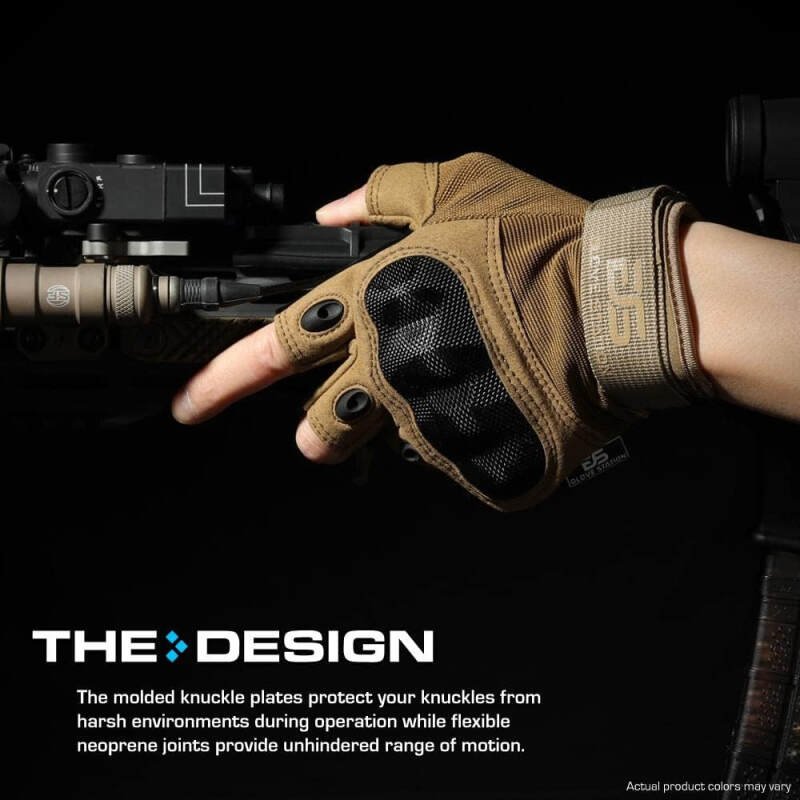 Glove Station- Fingerless Knuckle Tactical Gloves for Men