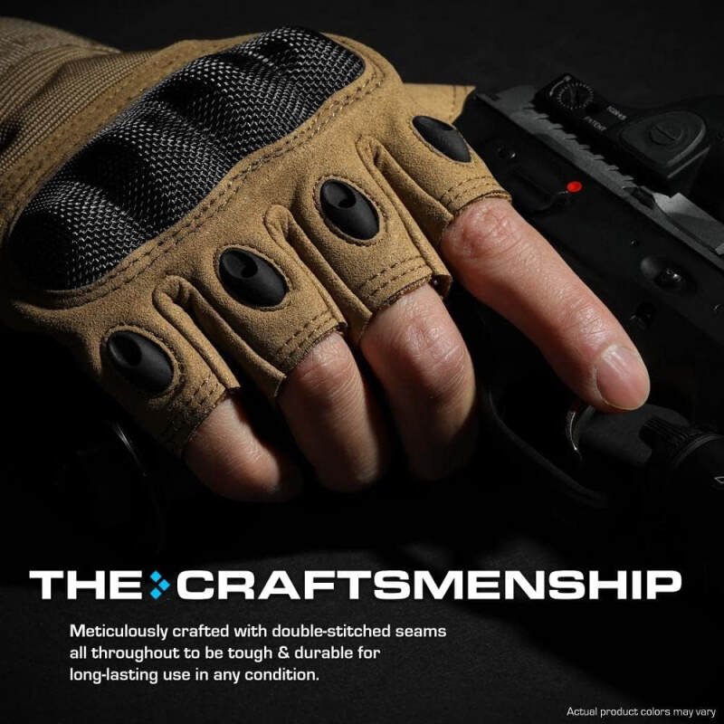Glove Station- Fingerless Knuckle Tactical Gloves for Men