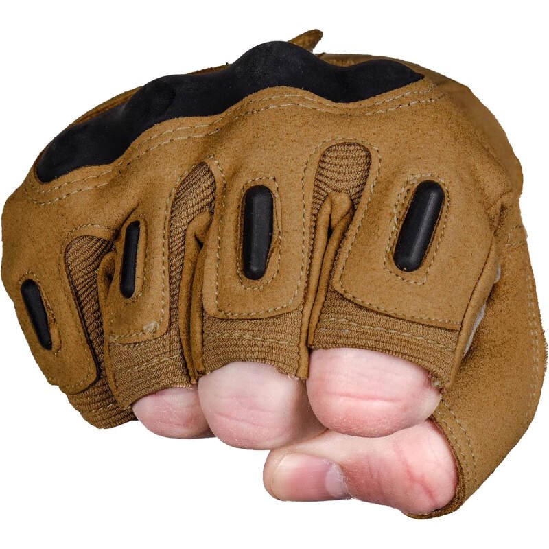 TitanOPS Fingerless ard Knuckle Motorcycle Hunting Tactical Training Shooting Outdoor Gloves