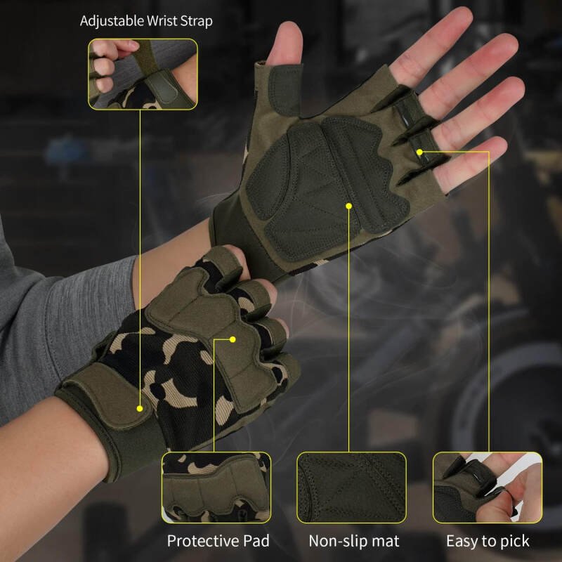 FIORETTO Fingerless Gloves for Shooting Half Finger