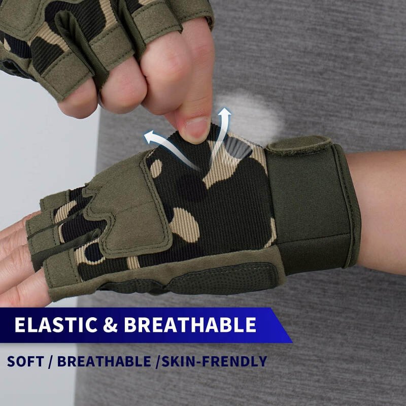FIORETTO Fingerless Gloves for Shooting Half Finger