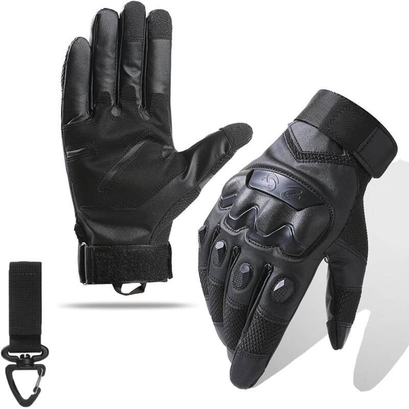 Tactical Gloves for Men Touchscreen Gloves with Hard Shell Leather Palm Padding