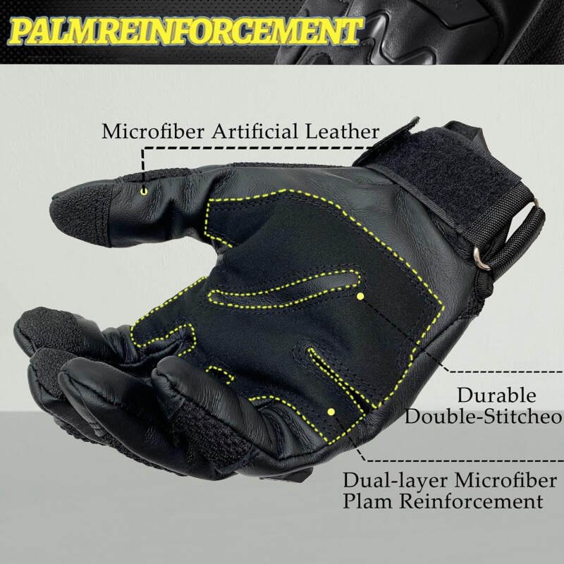 Tactical Gloves for Men Touchscreen Gloves with Hard Shell Leather Palm Padding