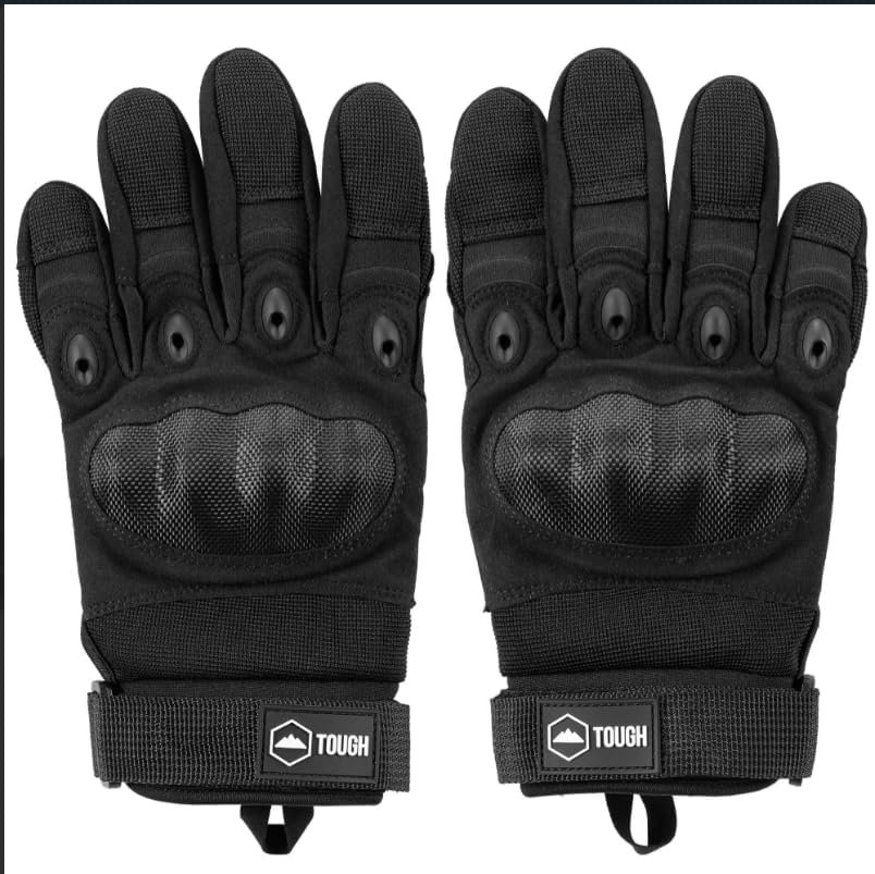 Tough Outdoors Tactical Gloves – with Impact Protection – Breathable & Adjustable