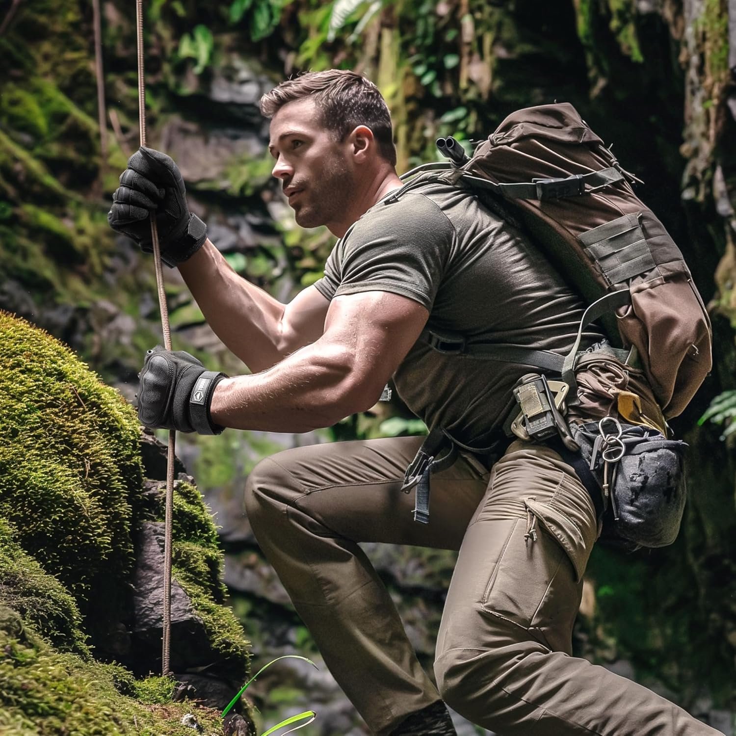 Tough Outdoors Tactical Gloves – with Impact Protection – Breathable & Adjustable