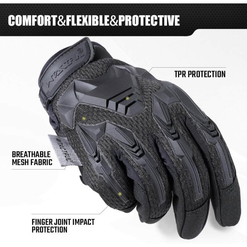 WTACTFUL Rubber Guard Tactical Gloves for Men