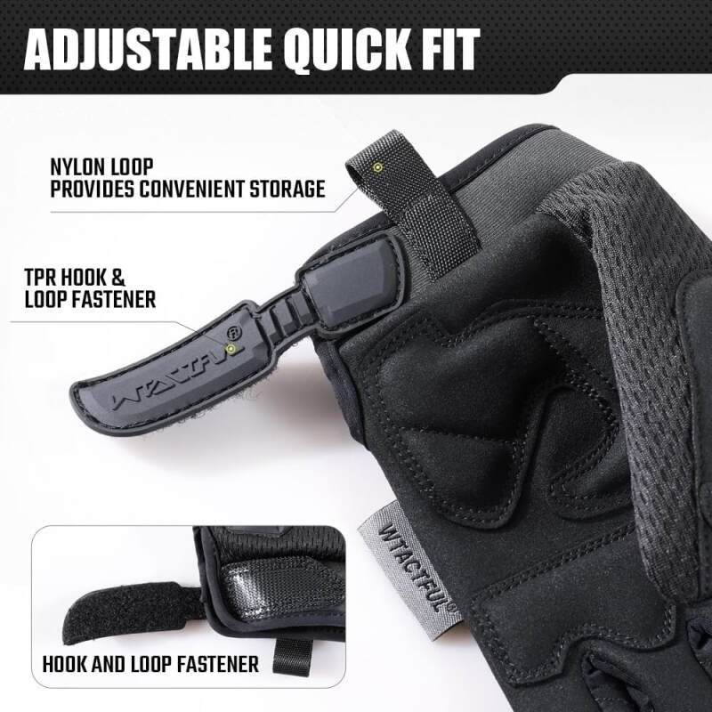 WTACTFUL Rubber Guard Tactical Gloves for Men