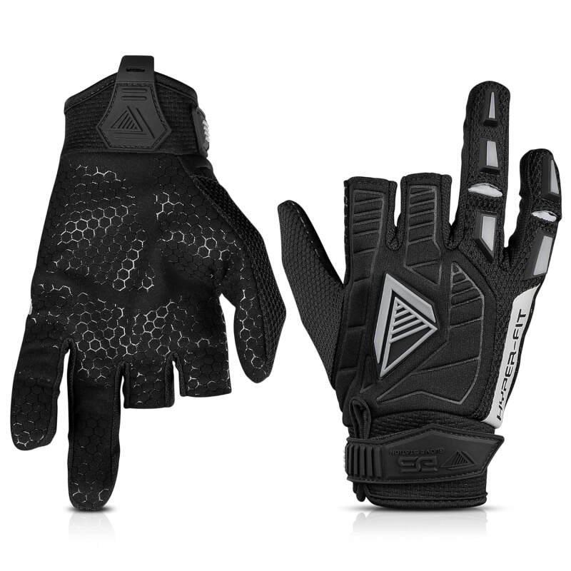 Glove Station Hyper-Fit Tactical Shooting & Work Gloves – Gray, Medium – 2 Fingerless Design Paintball &  Gear for Men with Outstanding Grip for Combat, Hunting, Shooting, & Work