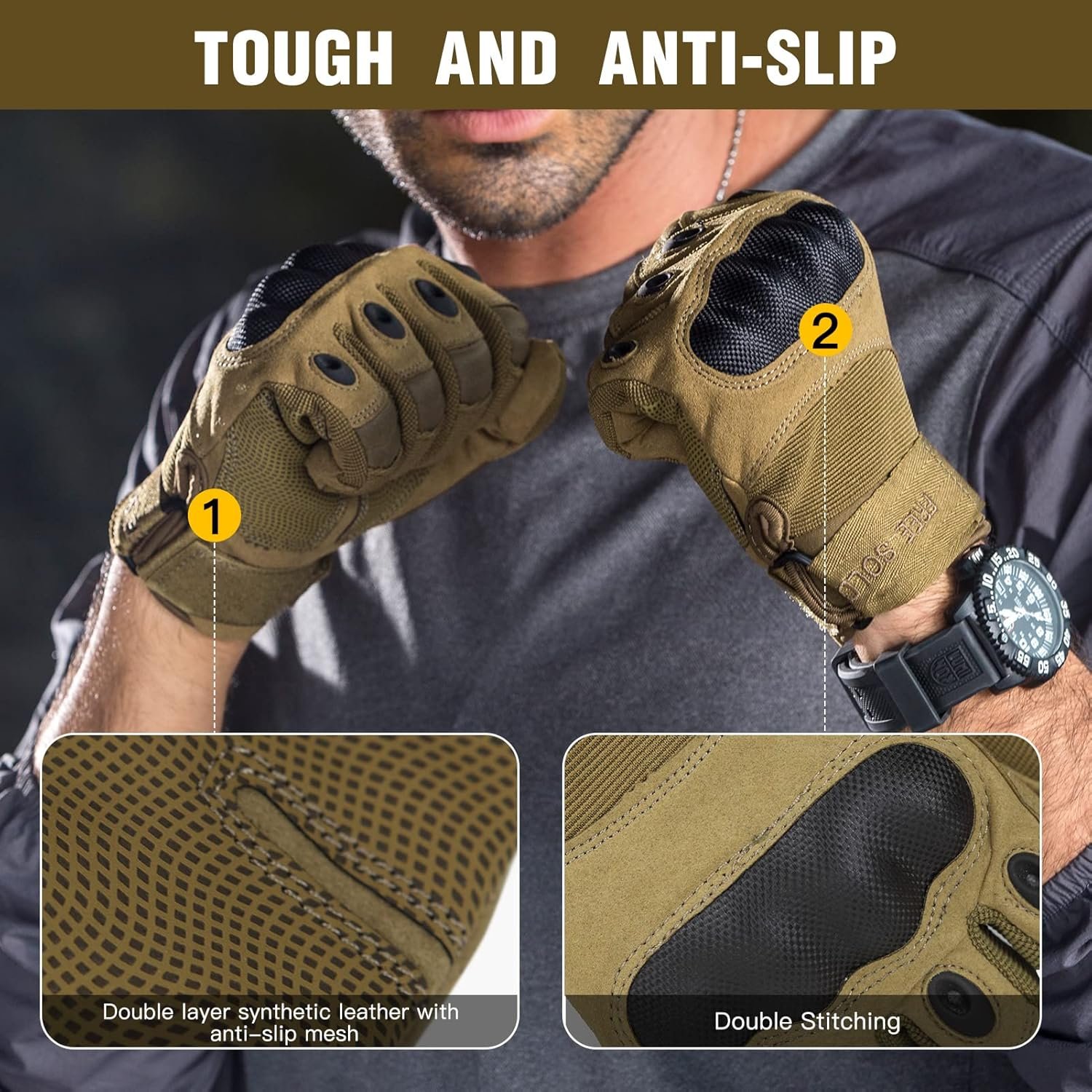 FREE SOLDIER Outdoor Gloves for Men