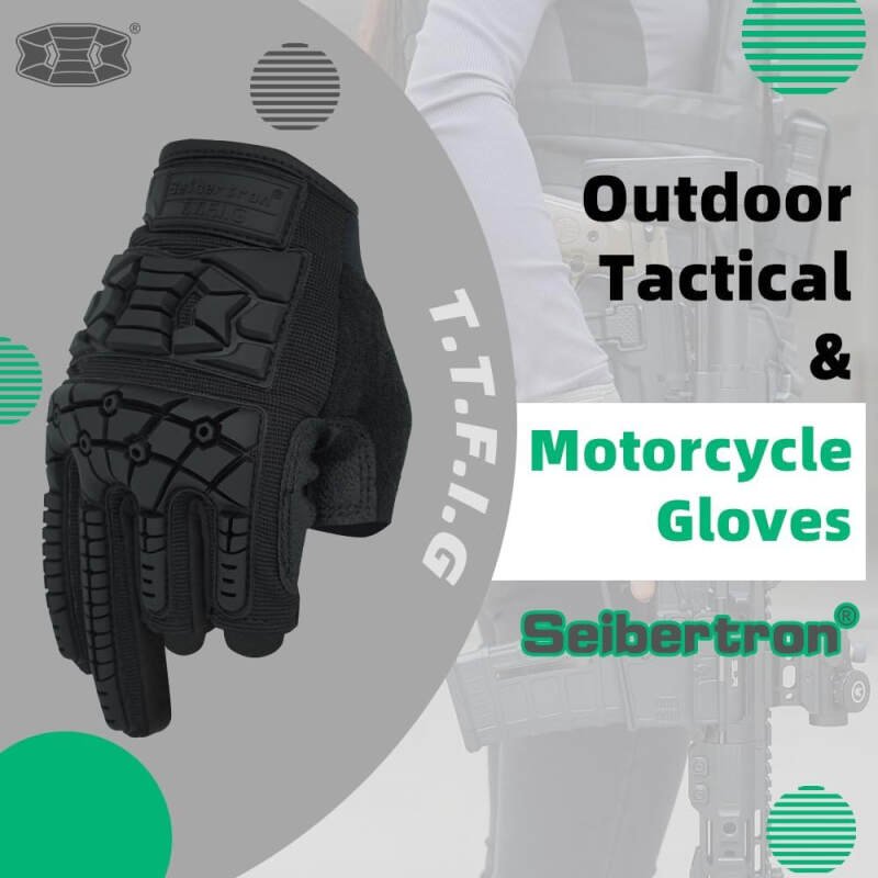 Seibertron T.T.F.I.G/T.H.F.I.G/T.F.F.I.G 2.0 Men’s Tactical Gloves Flexible Rubber