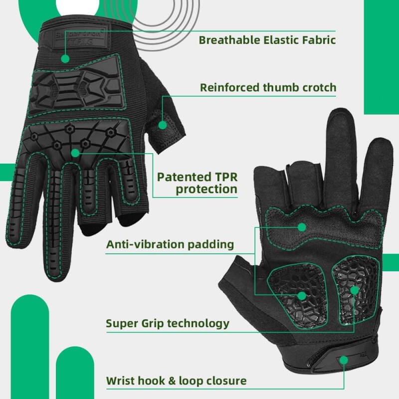 Seibertron T.T.F.I.G/T.H.F.I.G/T.F.F.I.G 2.0 Men’s Tactical Gloves Flexible Rubber