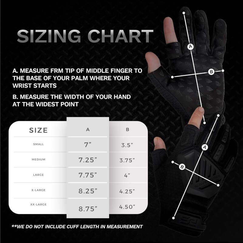Glove Station The Shooter Work Tactical Gloves – Black (Medium), Suede Leather Palm, Knuckle Protection for Men, 2 Fingerless Design
