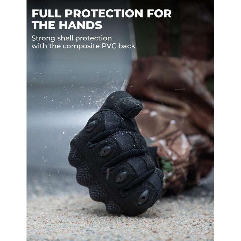 KEMIMOTO Tactical Gloves for Men, Touchscreen Motorcycle Gloves with Hard Shell & Palm Padding for Sports Motorcycle Cycling Tactical  Paintball Hunting Hiking Camping Climbing