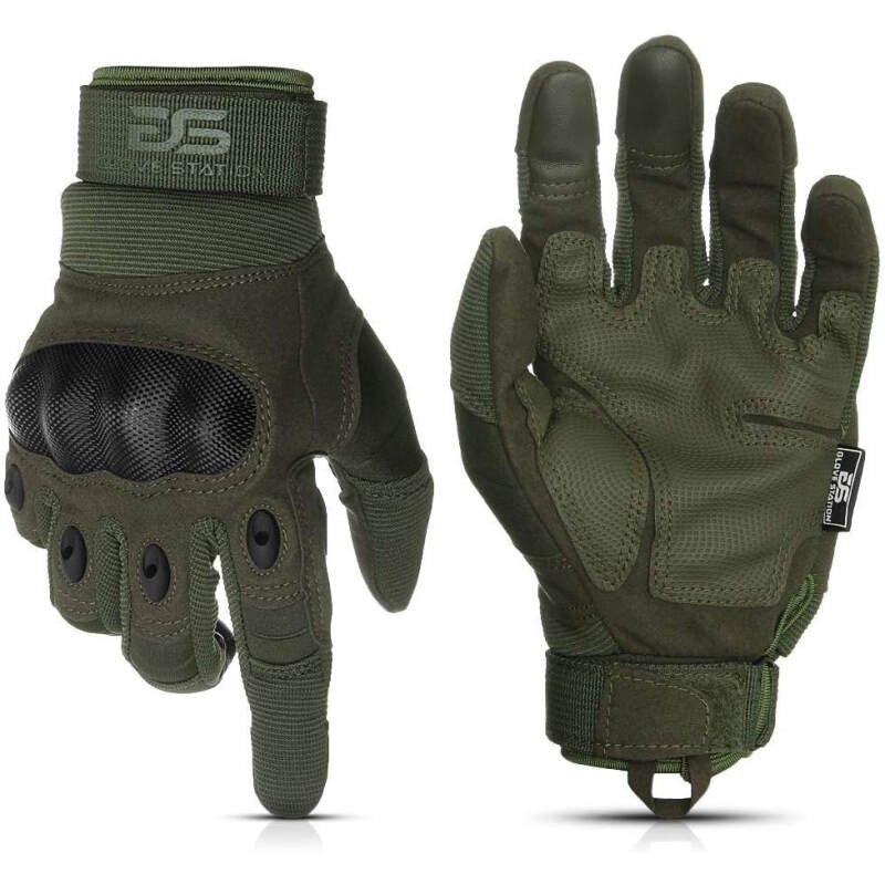 Glove Station – Tactical Shooting Hard Knuckle Gloves for Men and Woman with Touchscreen Fingers – Durable and Comfortable Hand-Gear for Outdoor Work Shooting and Hunting