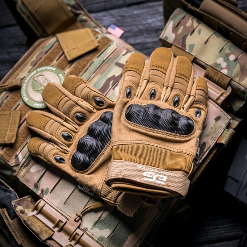 Glove Station – Tactical Shooting Hard Knuckle Gloves for Men and Woman with Touchscreen Fingers – Durable and Comfortable Hand-Gear for Outdoor Work Shooting and Hunting