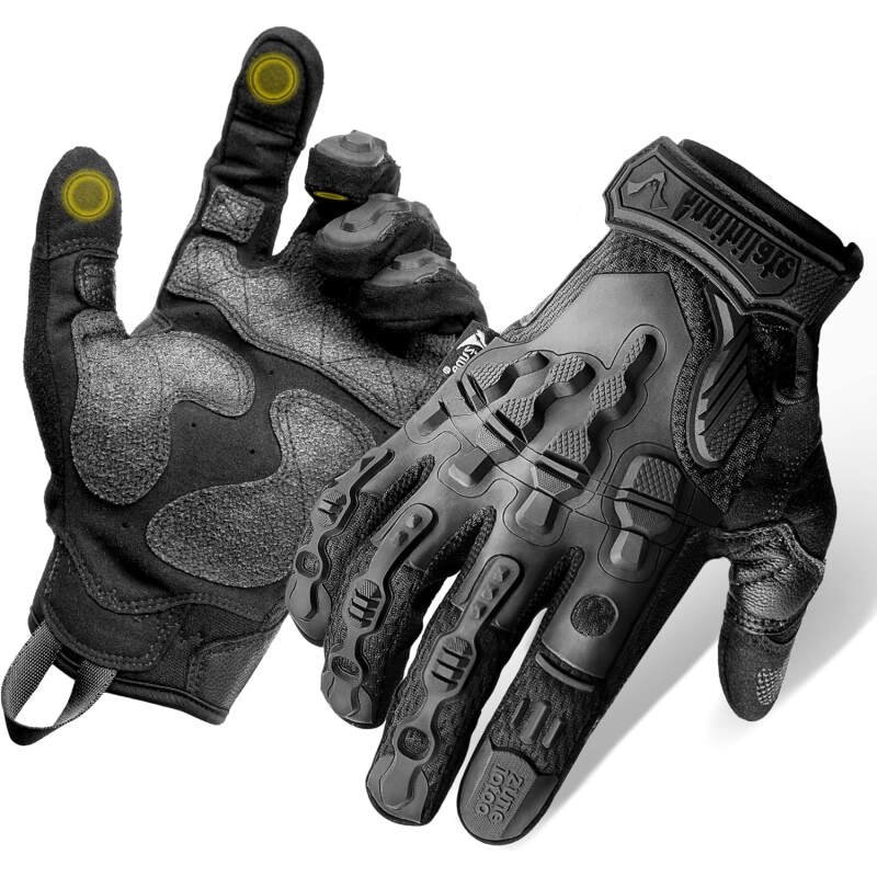 ZUNE LOTOO Touchscreen Tactical Gloves Men with Kevlar-Lined & TPR Impact Protection for Motorcycle Paintball  Range Work（ZAG6