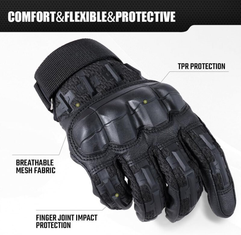 AXBXCX Tactical Gloves for Men – Protection, Flexible, Durable, Touchscreen Capable & Perfect for Outdoor Activities!