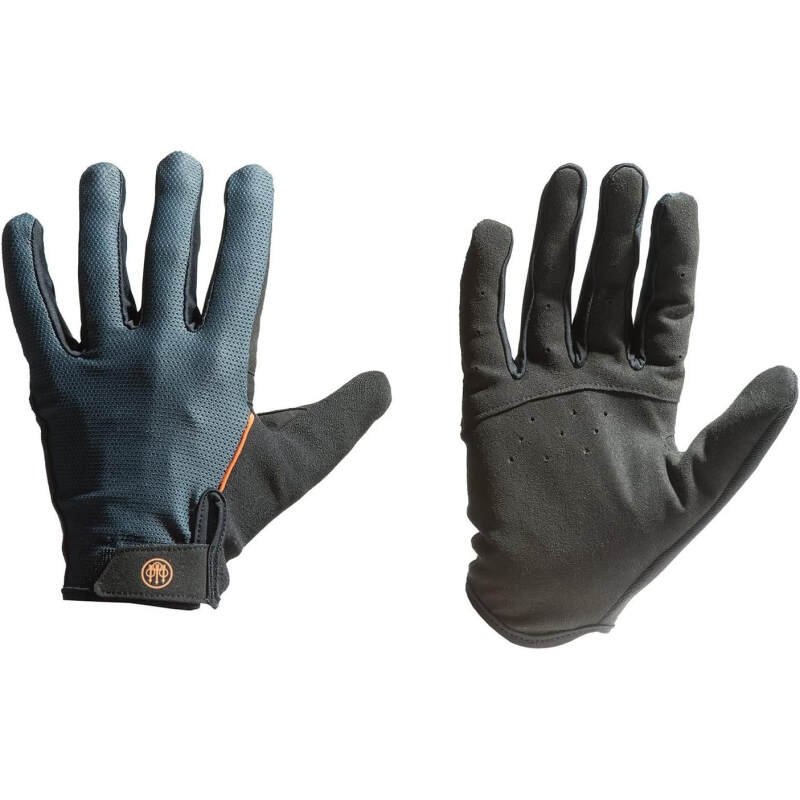 Beretta Unisex Lightweight Full Finger Black Grey Shooting Mesh Gloves