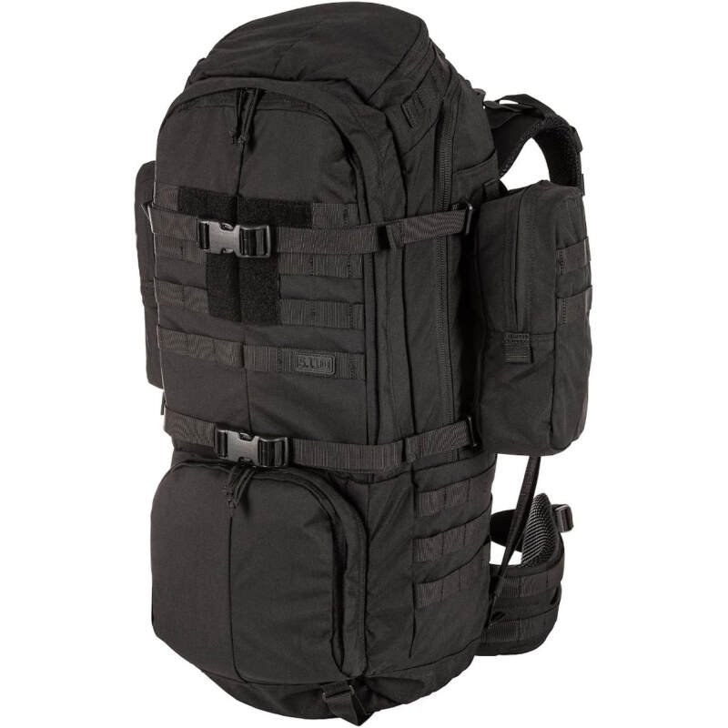 5.11 Tactical Military RUSH100 60L Deployment Backpack, Hydration & Storage Ready, Style 56555, Black, Large/X-Large: 35″-45″ Hip