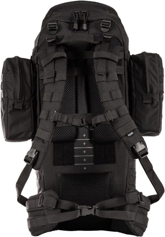 5.11 Tactical Military RUSH100 60L Deployment Backpack, Hydration & Storage Ready, Style 56555, Black, Large/X-Large: 35″-45″ Hip