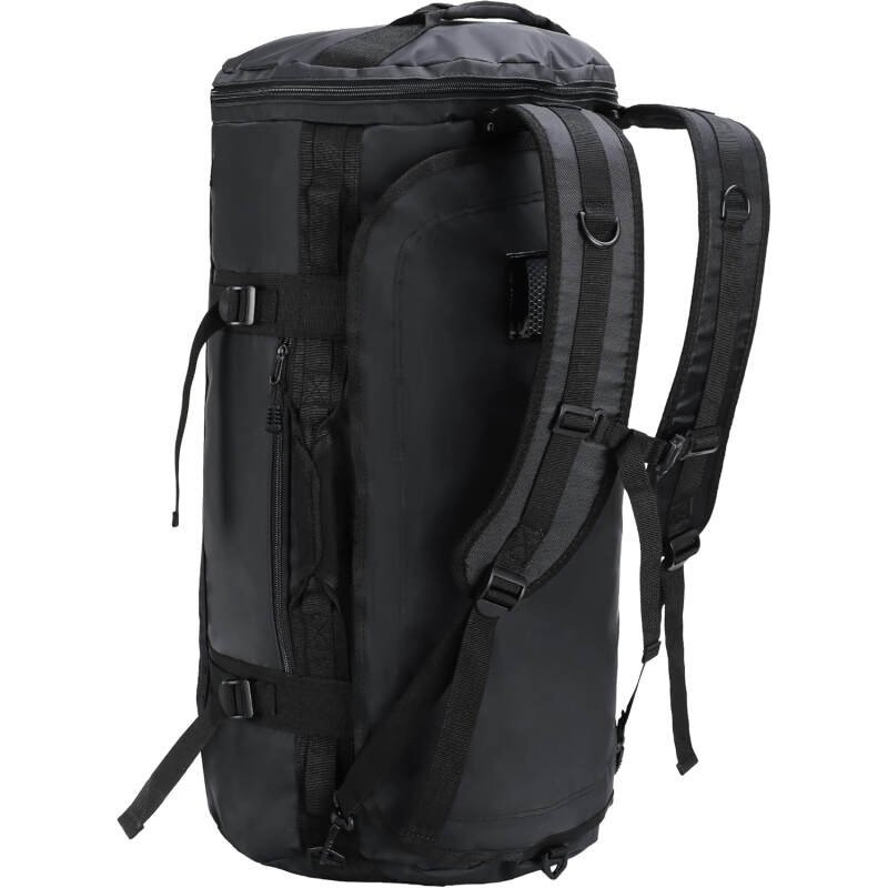 MIER Large Duffel Backpack Sports Gym Bag with Shoe Compartment, Heavy Duty and Water Resistant, Black, 90L