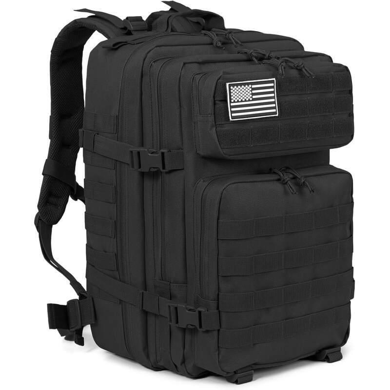 QT&QY 45L Military Tactical Backpacks Molle Army Assault Pack 3 Day Bug Out Bag Hiking Treeking Rucksack…