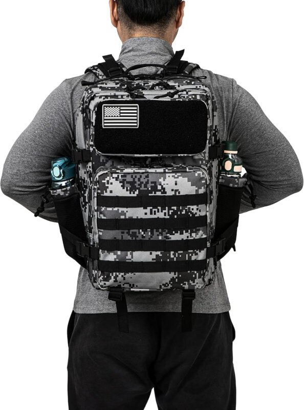 QT&QY 25L/35L/45L Military Tactical Backpack For Men Molle Daypack 3 Day Bug Out Bag Hiking Rucksack With Bottle Holder
