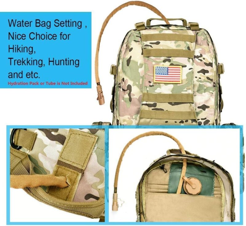 CVLIFE Tactical Backpack Military Army Rucksack 60L Large Assault Pack Detachable Molle Bag…