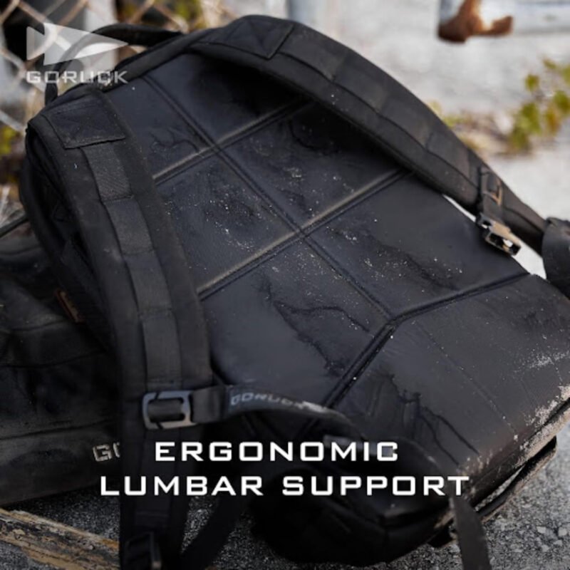 GORUCK Rucker 4.0 20L Black – Purpose Built Rucking Backpack, Military Weight Training Rucksack w/Ruck Plate Pocket and Extra Padded Straps