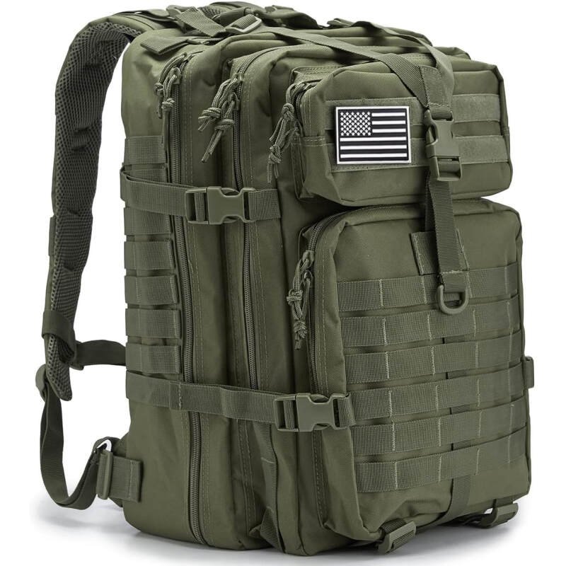 QT&QY 45L Military Tactical Backpacks For Men Camping Hiking Trekking Daypack Bug Out Bag Lage MOLLE 3 Day Assault Pack