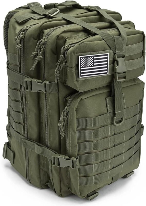 QT&QY 45L Military Tactical Backpacks For Men Camping Hiking Trekking Daypack Bug Out Bag Lage MOLLE 3 Day Assault Pack