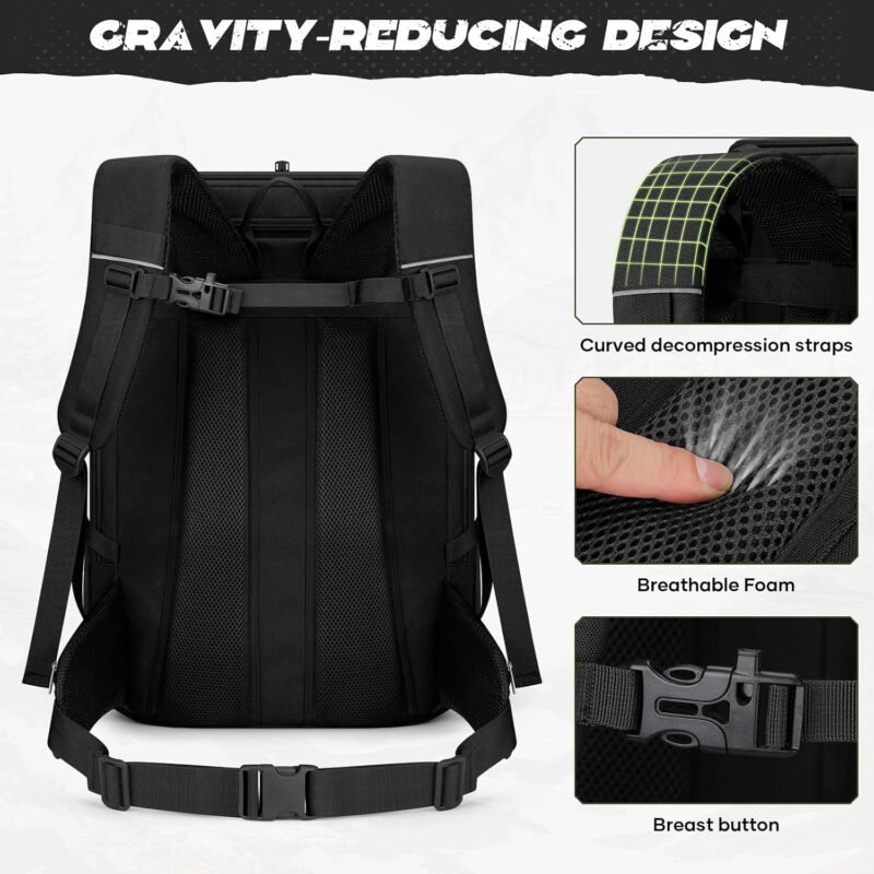 Maelstrom Tactical Backpack for Men, 40L Military Backpack,Water Resistant Assault Pack for Women, 3-Day Bug Out Bag for Hiking, Camping, Gym with Molle System-Black