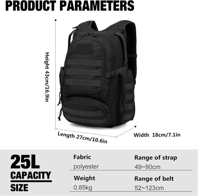 Mardingtop 25L Tactical Backpacks Molle Hiking daypacks for Camping Hiking Military Traveling Motorcycle