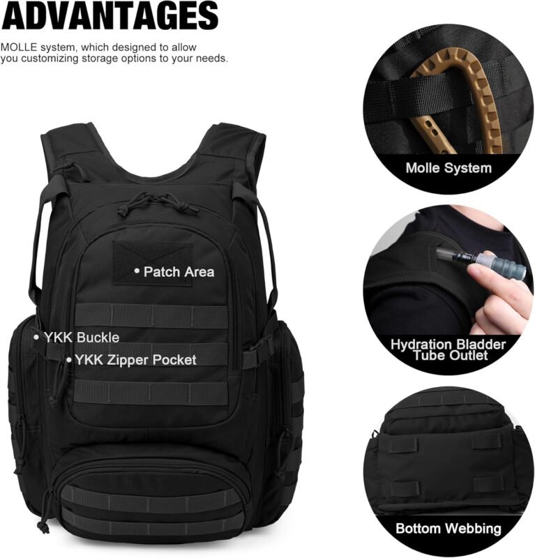 Mardingtop 25L Tactical Backpacks Molle Hiking daypacks for Camping Hiking Military Traveling Motorcycle