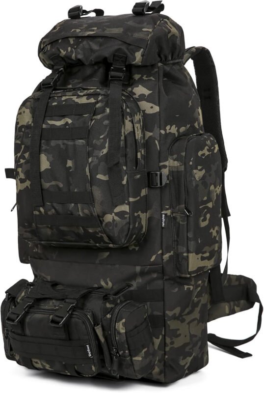 King’sGuard 100L Camping Hiking Backpack Molle Rucksack Military Camping Backpacking Daypack